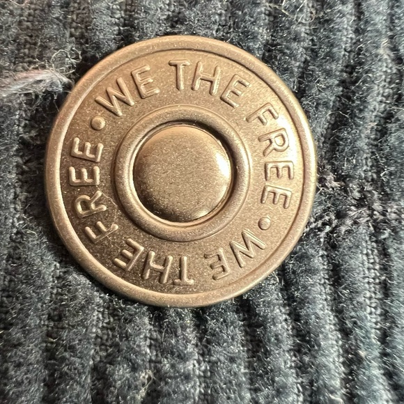 New Free People Dark Teal Blue Button  Front Corduroy Mini Skirt 12 - Picture 13 of 14